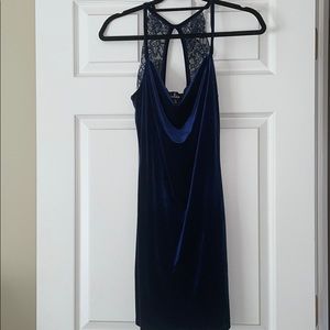 Velvet lace back dress